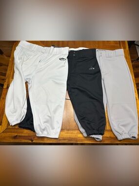 Baseball Pants Trio - White, Black, Gray
